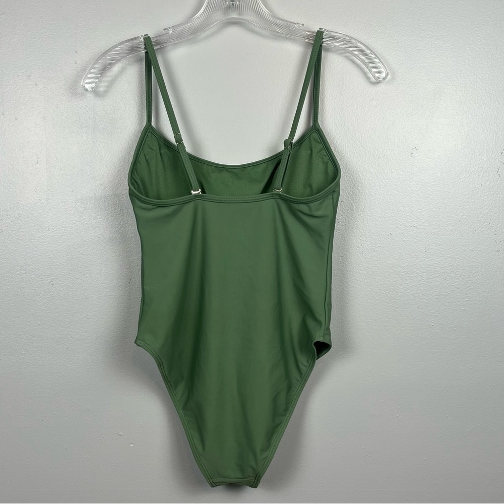 H2OH Colours green tank style convertible strap swimsuit, size small. - Picture 2 of 10